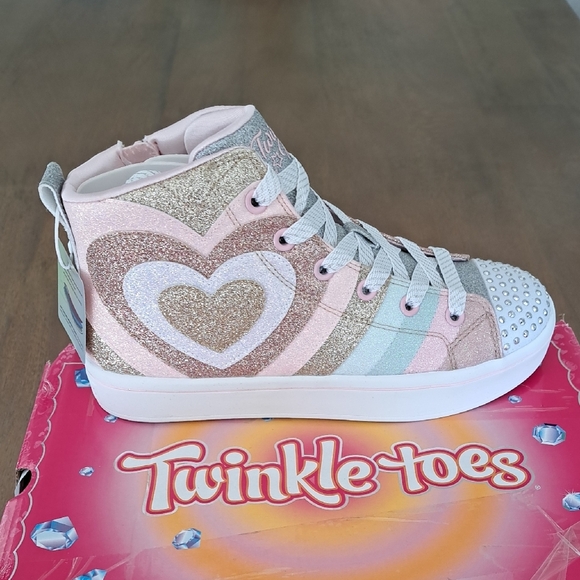 Sketchers Women's Twinkle Toes: HI-Lites-Heart Pop - Color: Rose Gold - Size: 8 - Picture 1 of 9